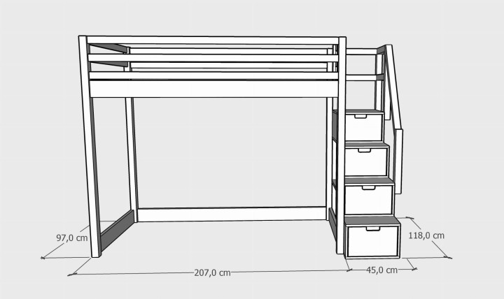 antresola łóżko 90x200