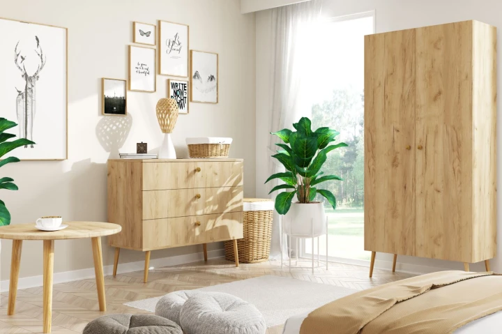 szafa z półkami - Millea dąb craft