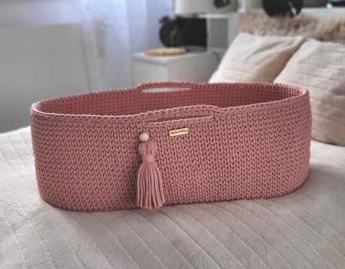 kosz mojżesza z materacem blush