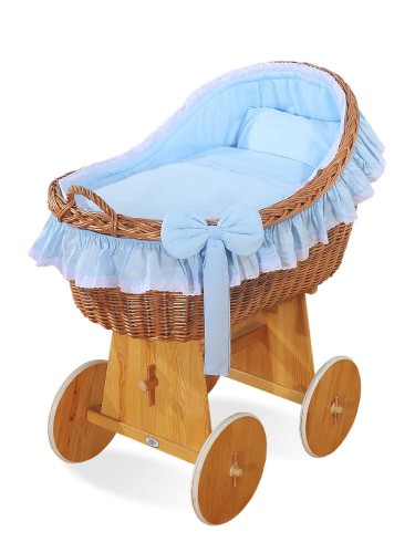 kosz-mojżesza -na-kółach-pościel-niebieska