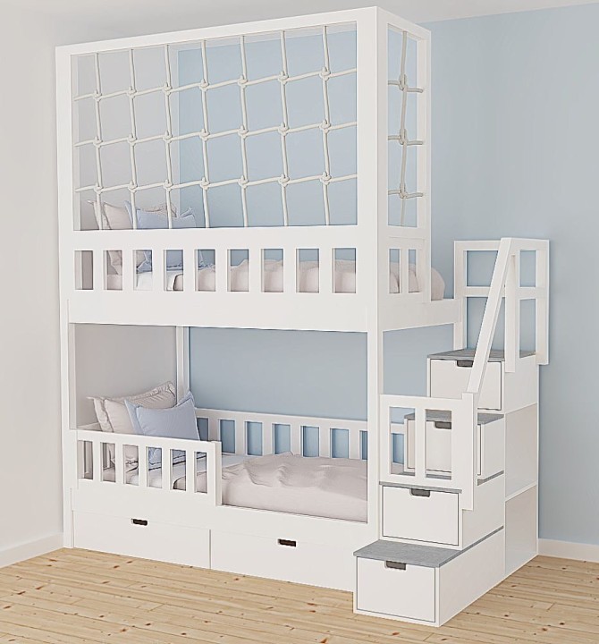 łóżko piętrowe - sznurek