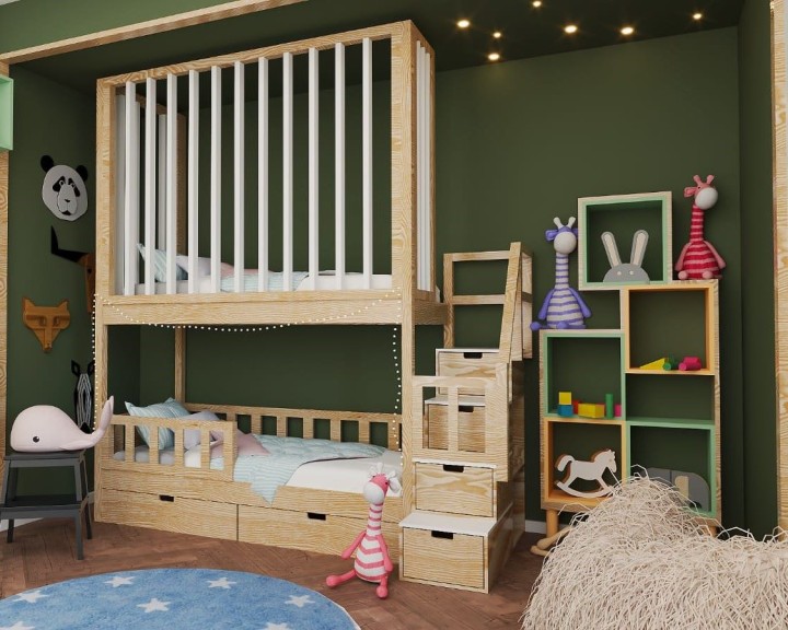 łóżka piętrowe - lamele