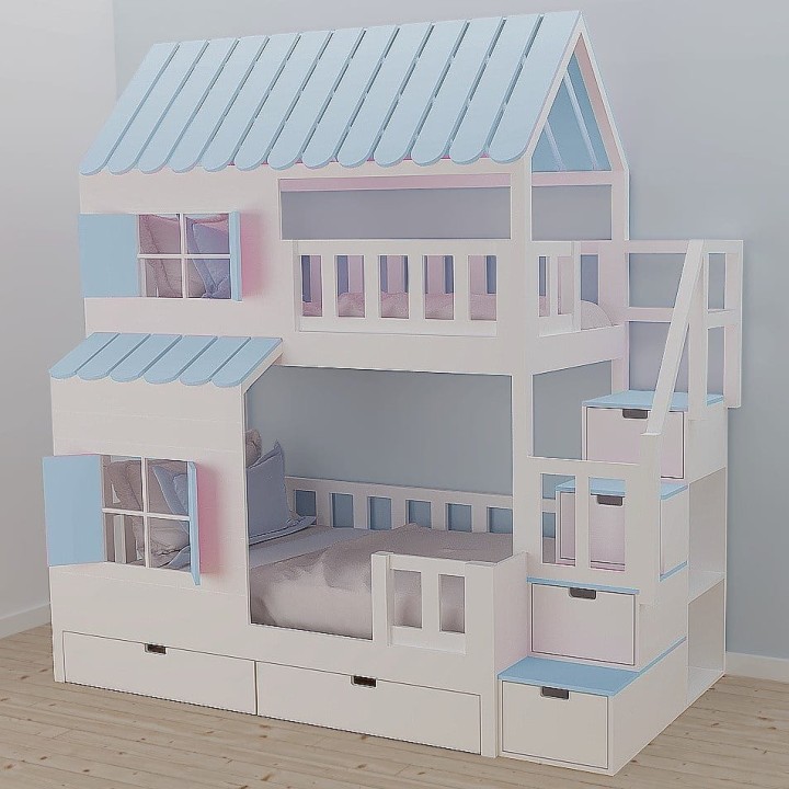 łóżko piętrowe - szeroki dół