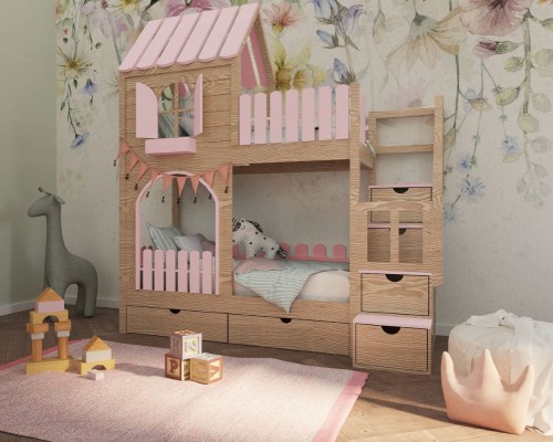 piętrowe łóżko dla dziewczynki