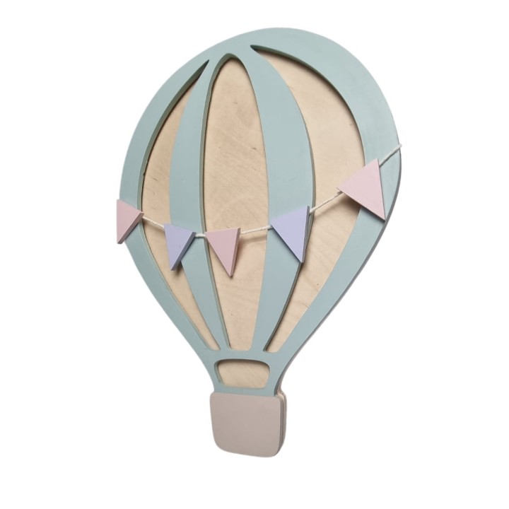 lampka z drewna balon