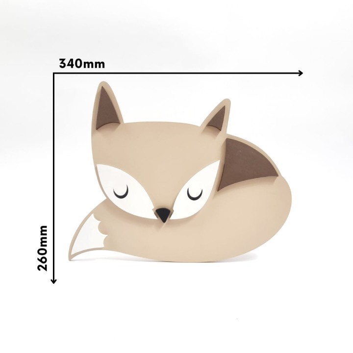 lampka z drewna - lis