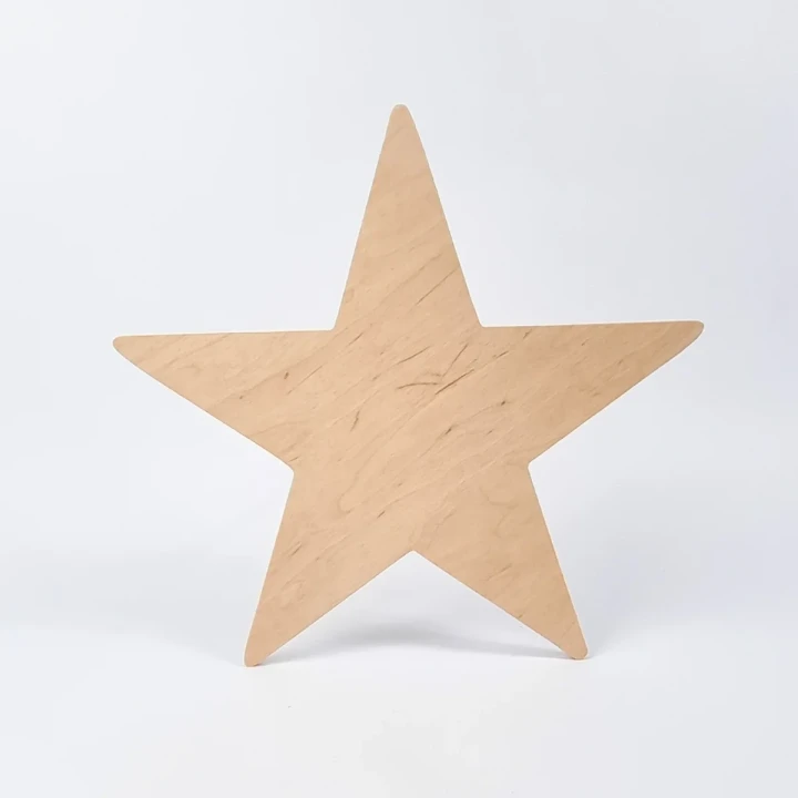 lampka nocna drewniana - gwiazdka