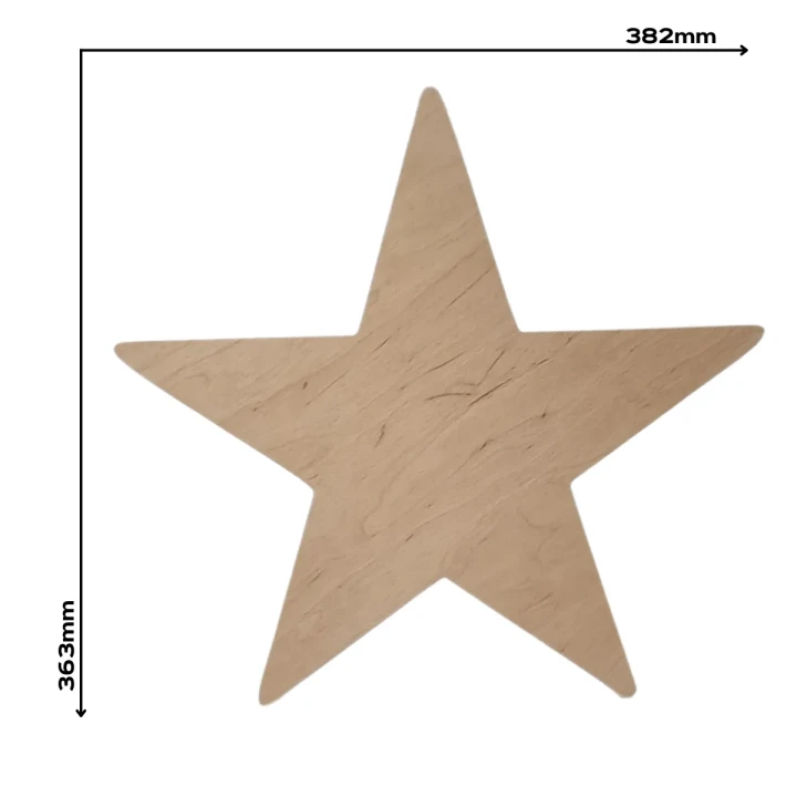 lampka nocna drewniana - gwiazdka