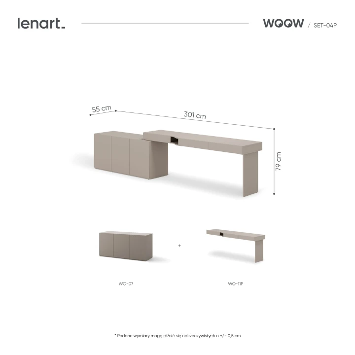 biurko z szafkami woow