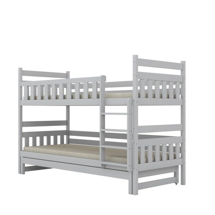 łóżko piętrowe z dodatkowym spaniem lumo