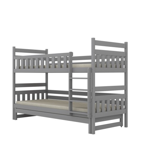 łóżko piętrowe z dodatkowym spaniem lumo