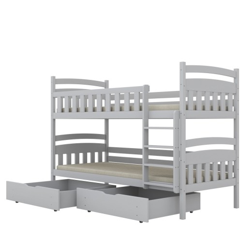 łóżko piętrowe z szufladami