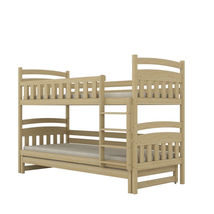 łóżko piętrowe z dodatkowym spaniem - Milo