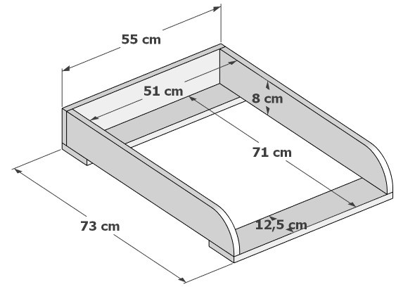 przewijak na komodę Cocolo - wymiary