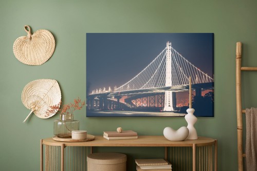 Obraz Na Płótnie Most Nocą