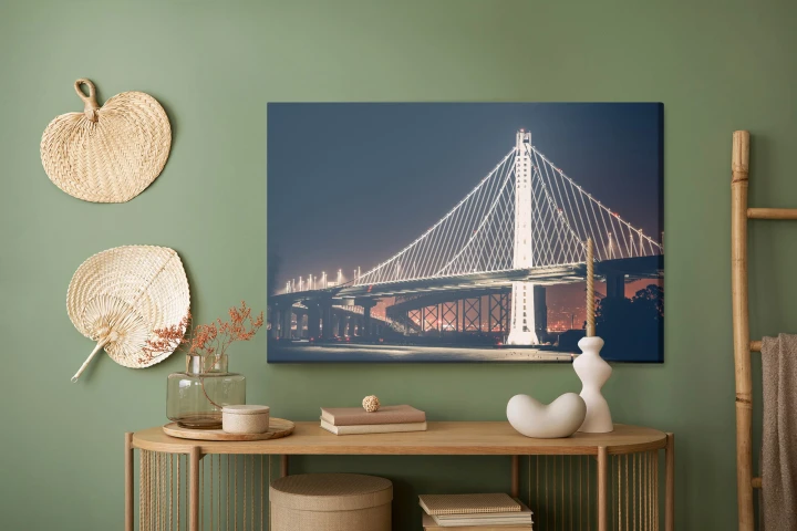 Obraz Na Płótnie Most Nocą
