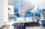 Fototapeta Blue Silver Abstract Background Of Marble Liquid Ink Art Painting On Paper