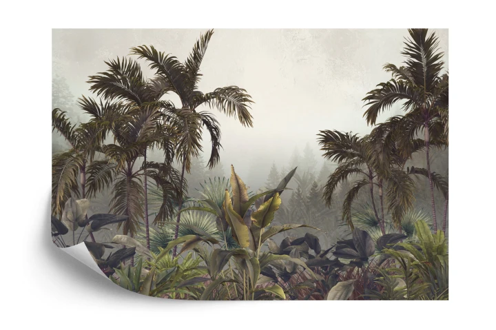Fototapeta Tropical Trees And Leaves For Digital Printing Wallpaper, Custom Design Wallpaper - 3D