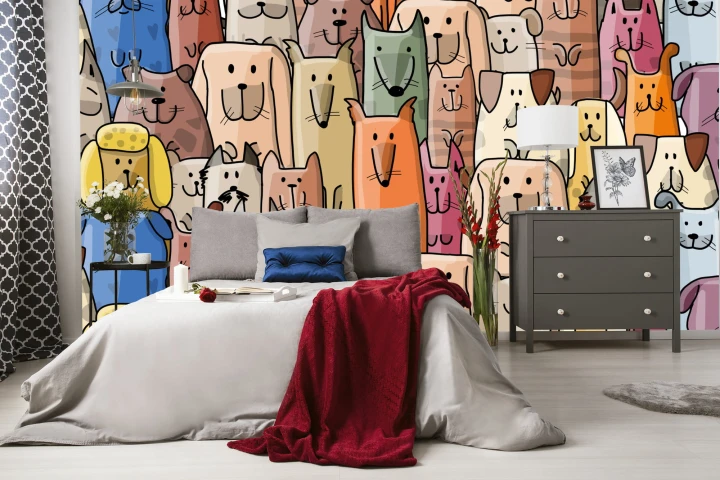 Fototapeta Kolorowe Bajkowe Psy