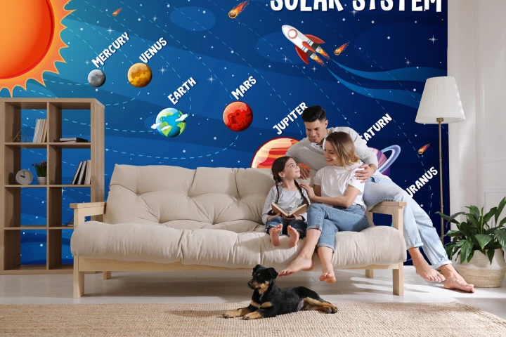 Fototapeta Infografika Układu Słonecznego