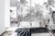 Fototapeta Tropical Trees And Leaves In Foggy Forest Wallpaper Design - 3D