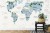 Fototapeta Animals World Map For Kids Wallpaper Design