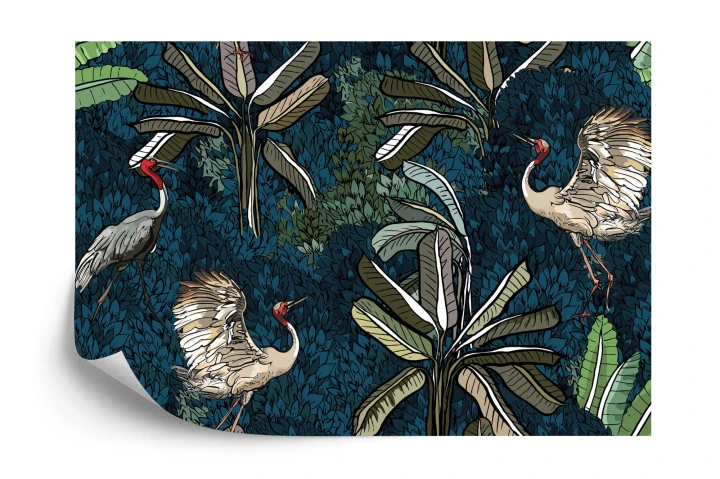 Fototapeta Żurawie Pośród Liści