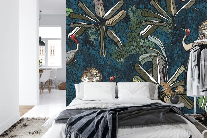 Fototapeta Żurawie Pośród Liści