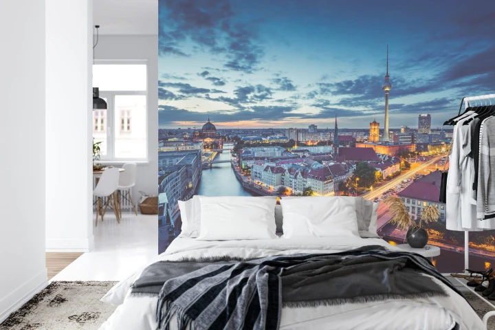 Fototapeta Centrum Berlina Nocą
