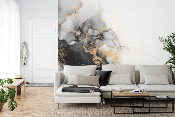 Fototapeta Marble Ink Abstract Art From Exquisite Original Painting For Abstract Background