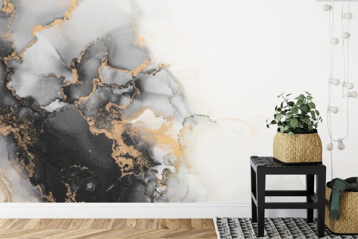 Fototapeta Marble Ink Abstract Art From Exquisite Original Painting For Abstract Background