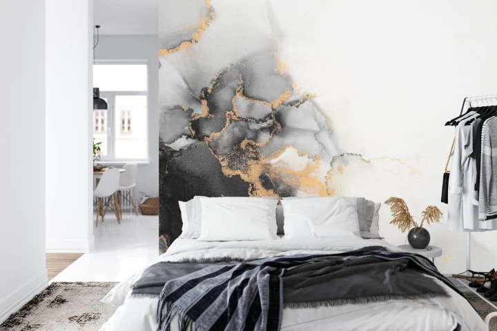 Fototapeta Marble Ink Abstract Art From Exquisite Original Painting For Abstract Background
