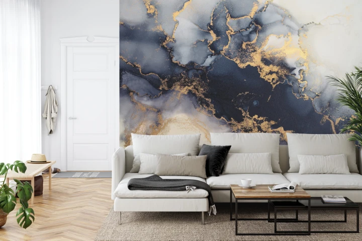 Fototapeta Marble Ink Abstract Art From Exquisite Original Painting For Abstract Background