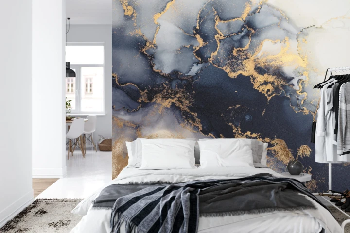 Fototapeta Marble Ink Abstract Art From Exquisite Original Painting For Abstract Background