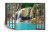 Fototapeta Open Window View To Deep Jungle Waterfall