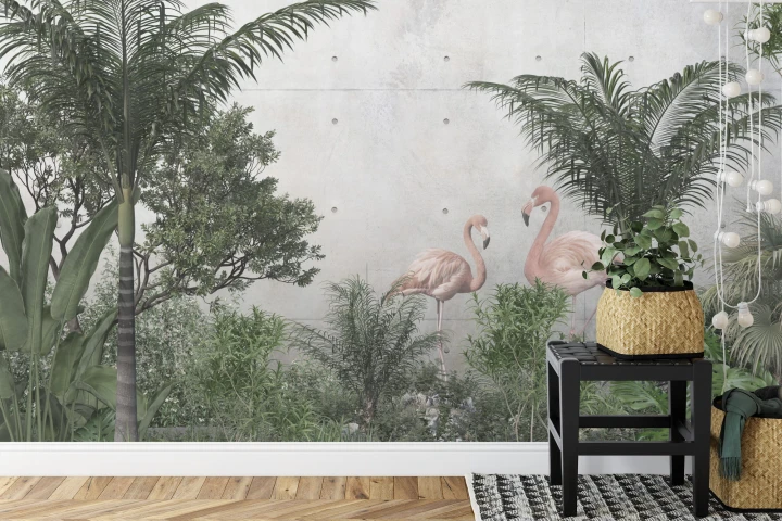Fototapeta Tropical Trees And Leaves For Digital Printing Wallpaper, Custom Design Wallpaper - 3D