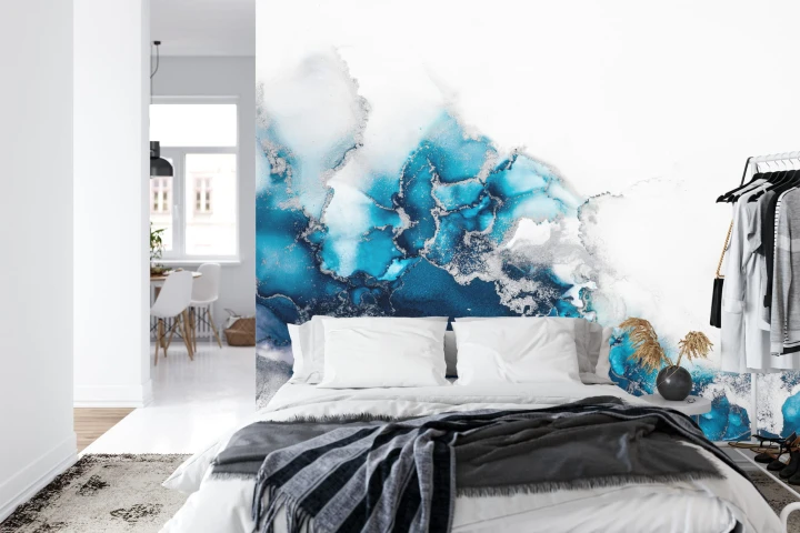 Fototapeta Marble Ink Abstract Art From Exquisite Original Painting For Abstract Background