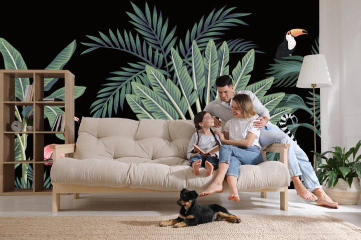 Fototapeta Egzotyczne Zwierzęta Wśród Palm