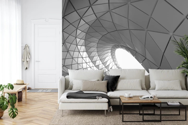 Fototapeta 3D Tunel - Szara