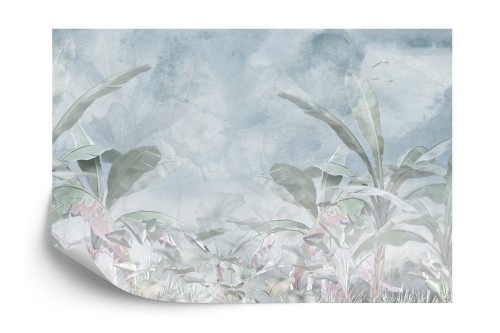 Fototapeta Tropical Trees And Leaves For Digital Printing Wallpaper, Custom Design Wallpaper - 3D