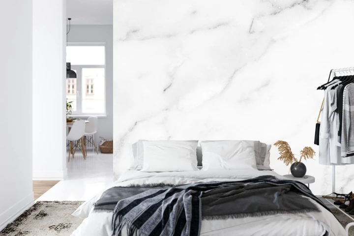 Fototapeta Marble Granite White Background Wall Surface Black Pattern Graphic Abstract Light Elegant Black For Do Floor Ceramic Counter Texture Stone Slab Smooth Tile Gray Silver Natural For Interior Decoration.