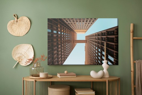 Obraz Na Płótnie Ogromna Budowla, Widok Z Dołu