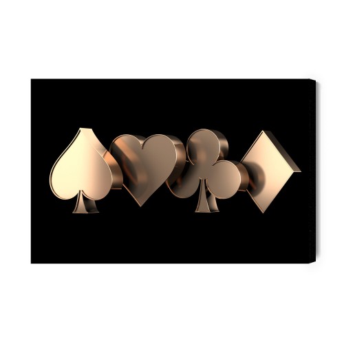 Obraz Na Płótnie Symbole Kart 3D