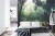 Fototapeta Dark Rainforest, Sun Rays Through The Trees, Rich Jungle Greenery. Atmospheric Fantasy Forest. 3D