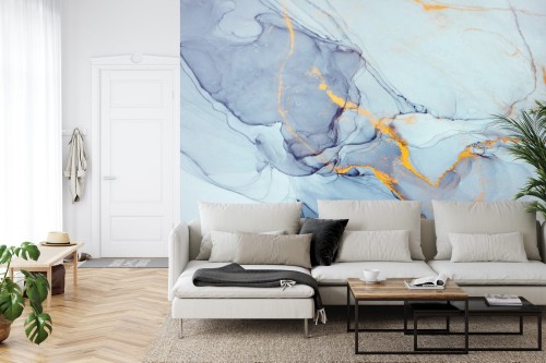 Fototapeta Ink, Paint, Abstract. Closeup Of The Painting. Colorful Abstract Painting Background. Highly-Textured Oil Paint. High Quality Details. Alcohol Ink Modern Abstract Painting, Modern Contemporary Art.