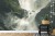 Fototapeta A Flowing Waterfall In Norway