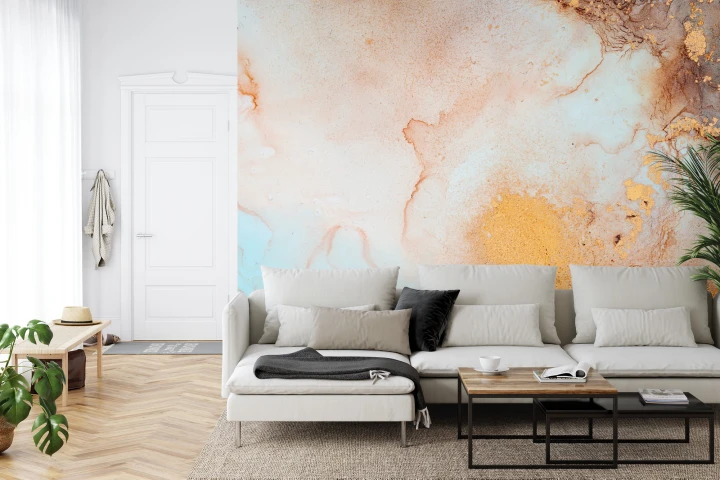 Fototapeta Marble Ink Abstract Art From Exquisite Original Painting For Abstract Background