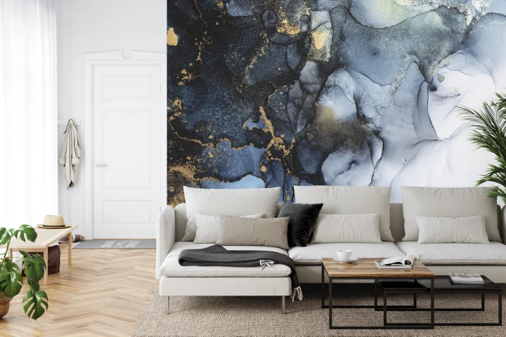 Fototapeta Marble Ink Abstract Art From Exquisite Original Painting For Abstract Background