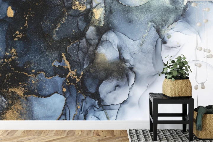 Fototapeta Marble Ink Abstract Art From Exquisite Original Painting For Abstract Background
