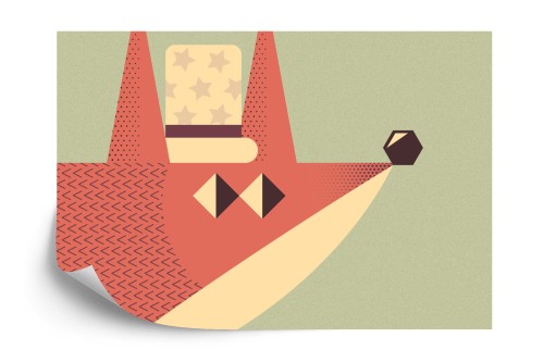 Fototapeta Of A Fox With A Hat